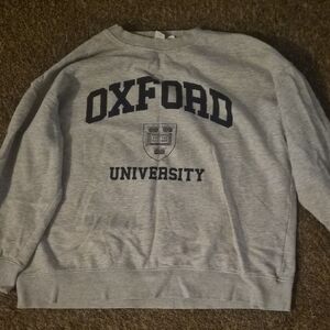 Grey Crewneck Sweatshirt - Classic Collegiate Style